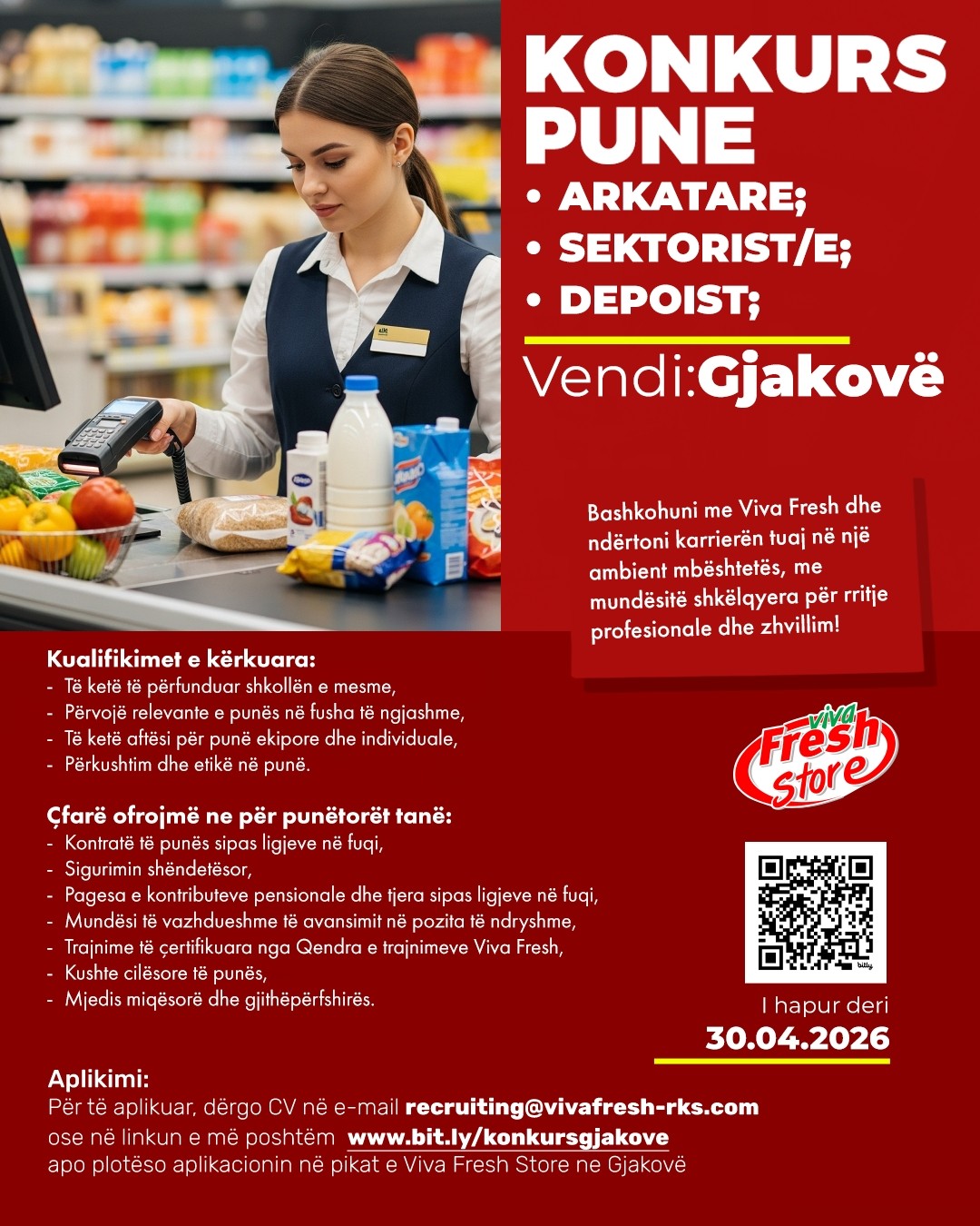 Arkatare, Sektorist/e, Depoist - Gjakovë